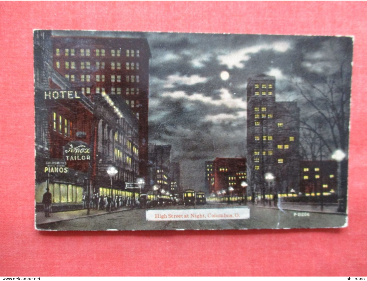 Night View. High Street.   Columbus  Ohio   Ref 6222 - Columbus