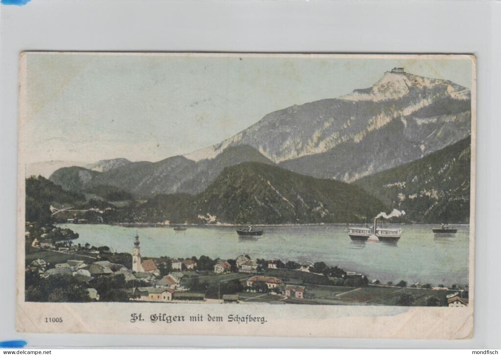 St. Gilgen Mit Dem Schafberg - Dampfschiff 1907 - St. Gilgen