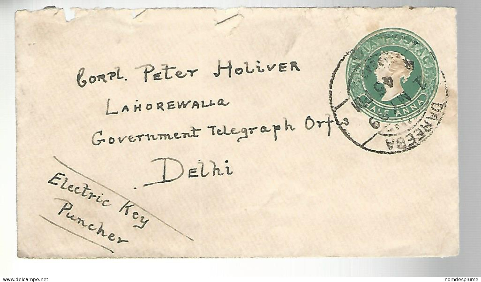 51942) Cover India Postmark Dareeba Delhi 1899 - Omslagen