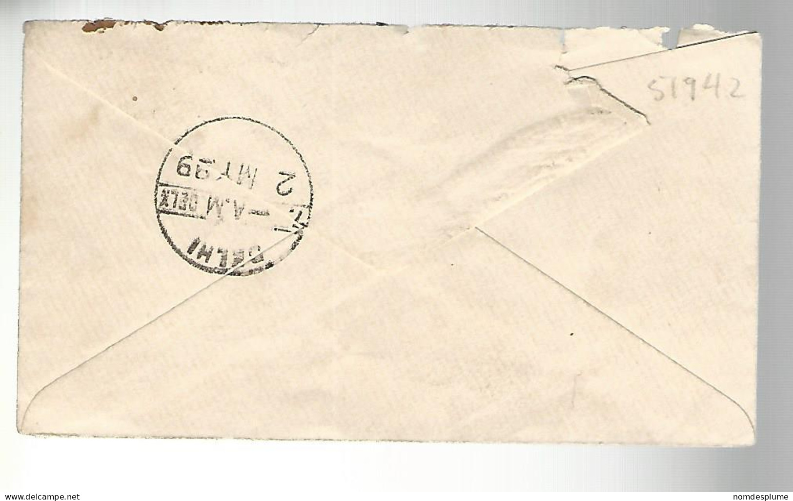 51942) Cover India Postmark Dareeba Delhi 1899 - Buste