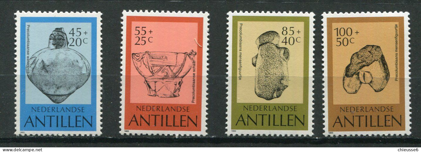 Antilles Néerlandaises ** N° 690 à 693 - Objets Précolombiens - Antillen