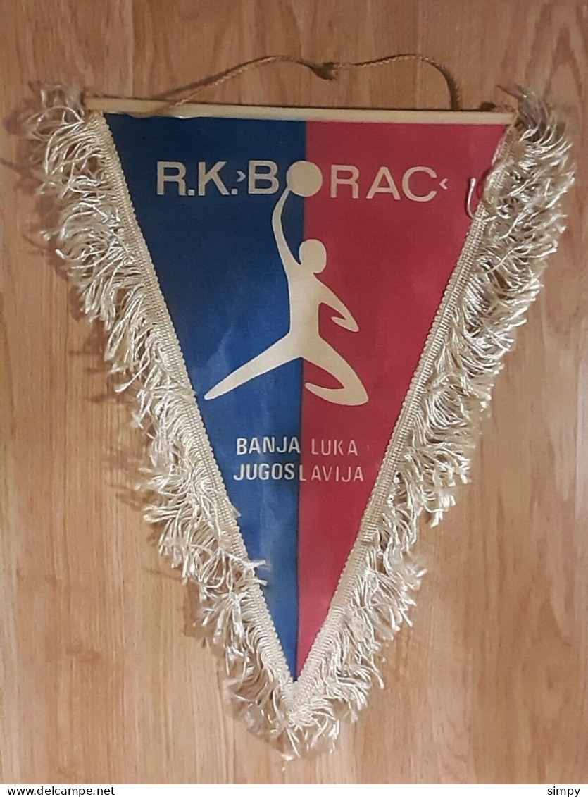 Vintage Captain Pennant Handball Club RK Borac Banja Luka Bosnia Ex Yugoslavia 32x37cm - Palla A Mano