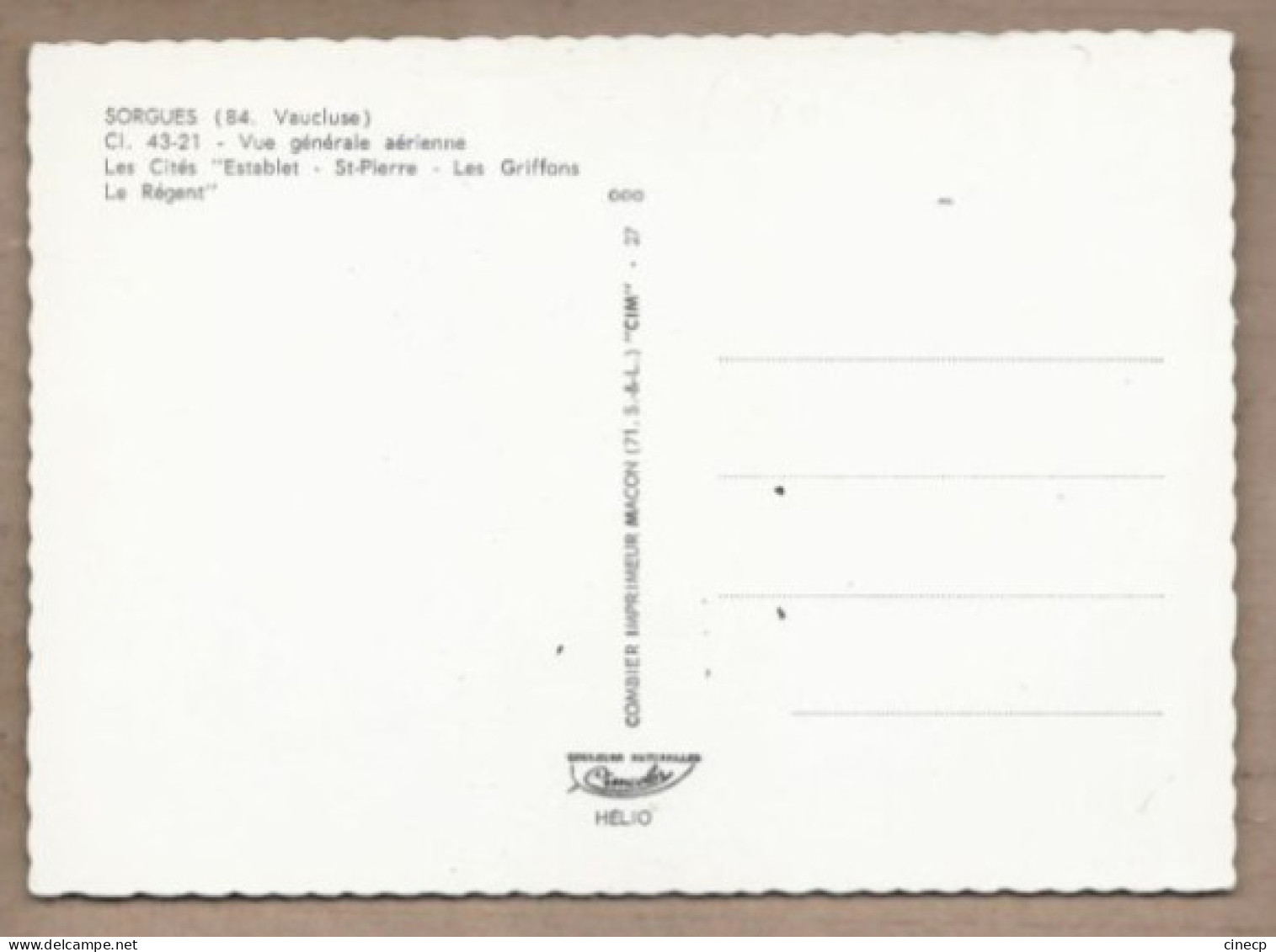 CPSM 84 - SORGUES - Vue Générale Aérienne - Les Cités : " Establet , St-Pierre , Les Griffons , Le Régent " TB Immeubles - Sorgues