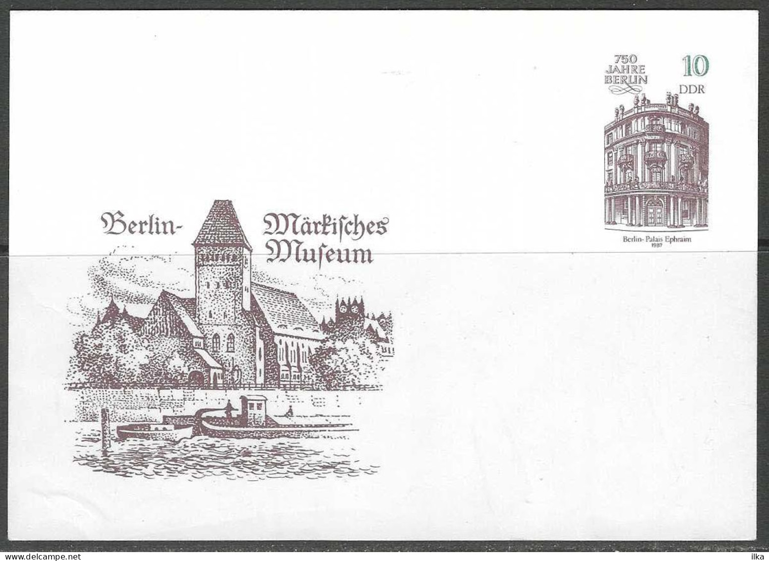 CP - Entier - 750 Jahre Berlin - Märkische Museum. - Cartes Postales - Neuves