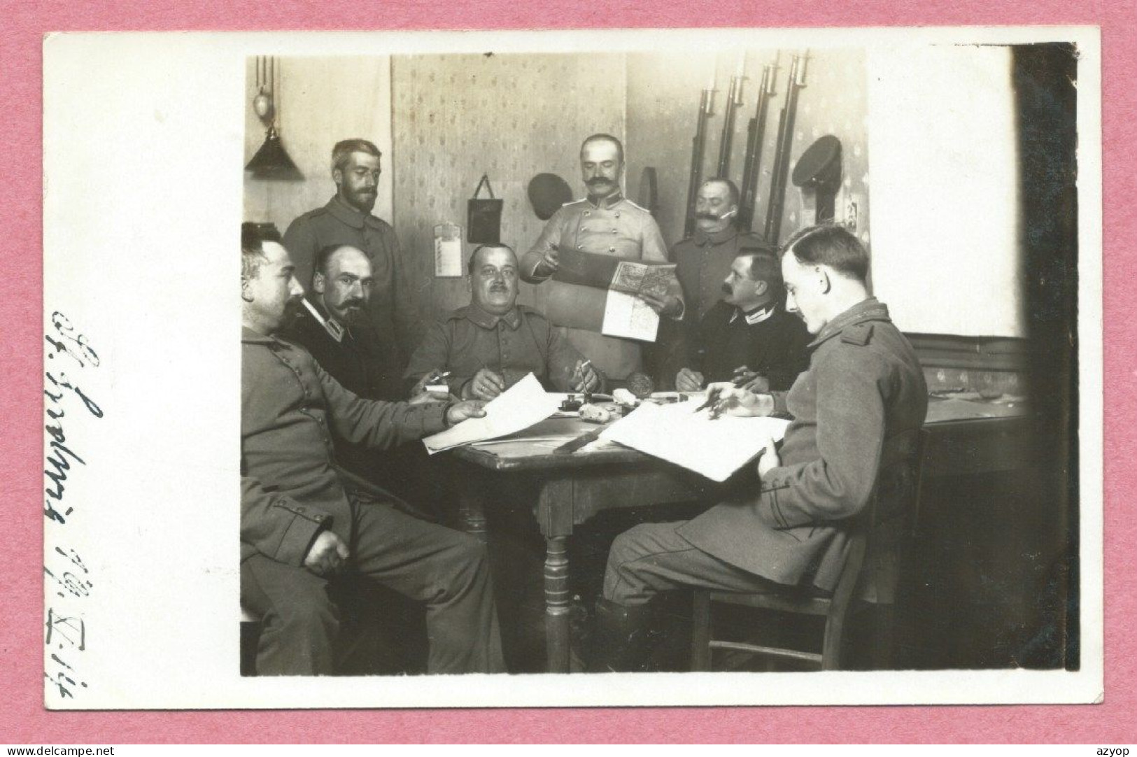 68 - ST LUDWIG - ST LOUIS - Carte Photo Militaire Allemande - Officiers - Landsturm Inf. Bat. OFFENBURG - Guerre 14/18 - Saint Louis