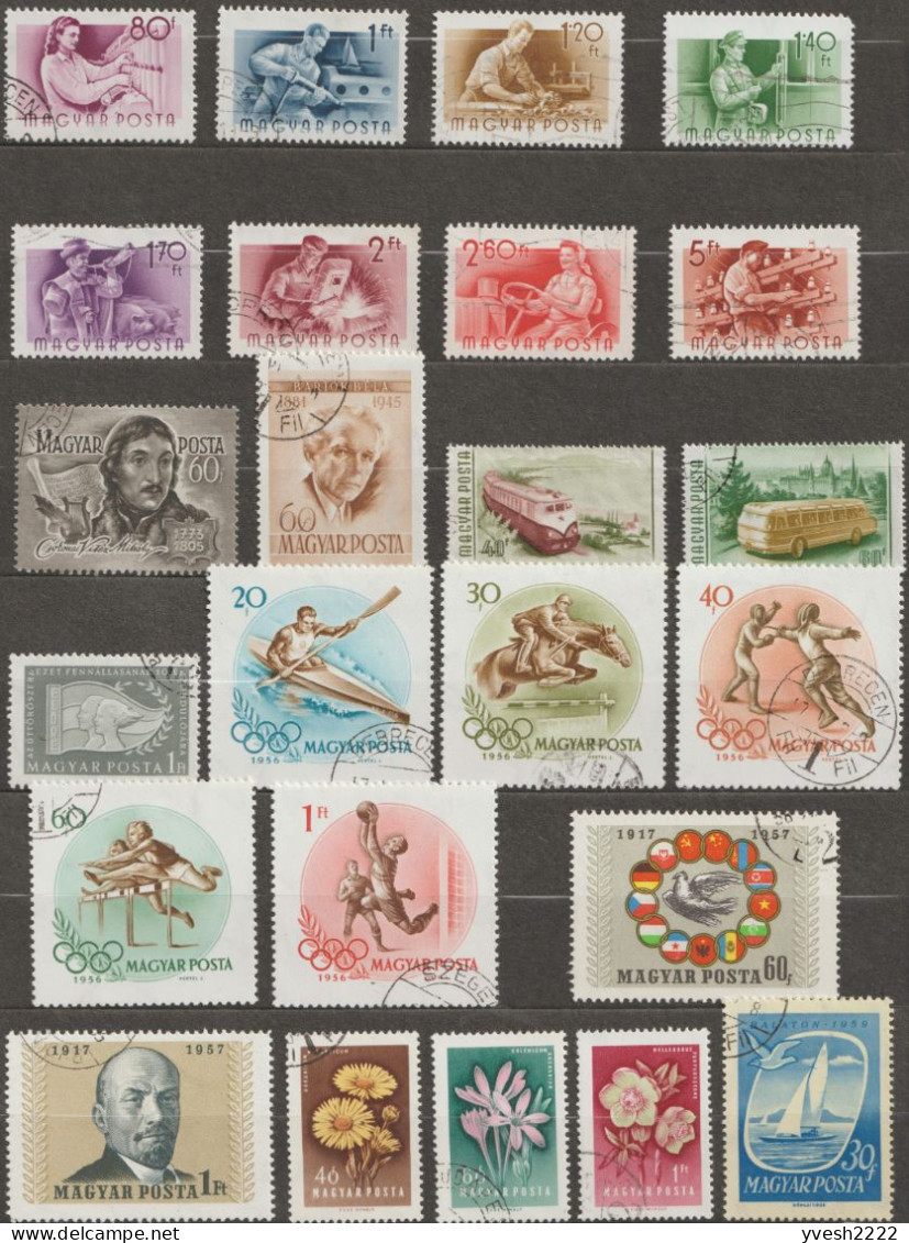 Hongrie, petit lot de timbres oblitérés. 20 scans