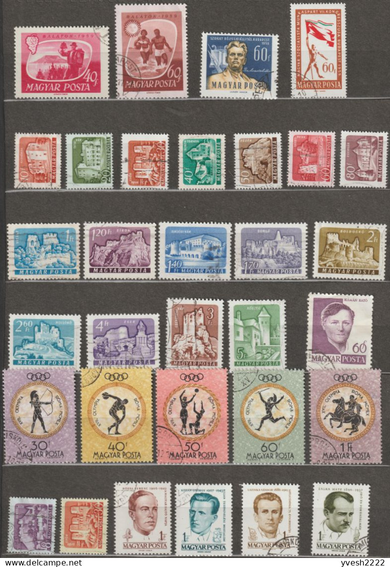 Hongrie, petit lot de timbres oblitérés. 20 scans