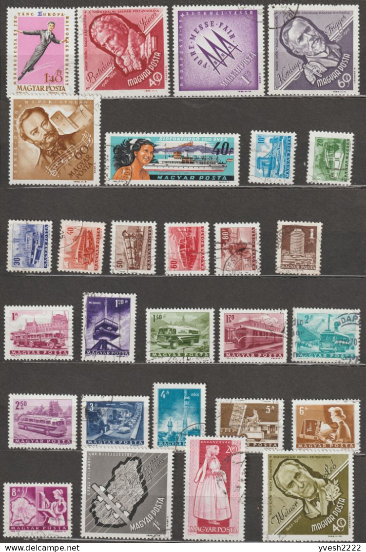 Hongrie, petit lot de timbres oblitérés. 20 scans