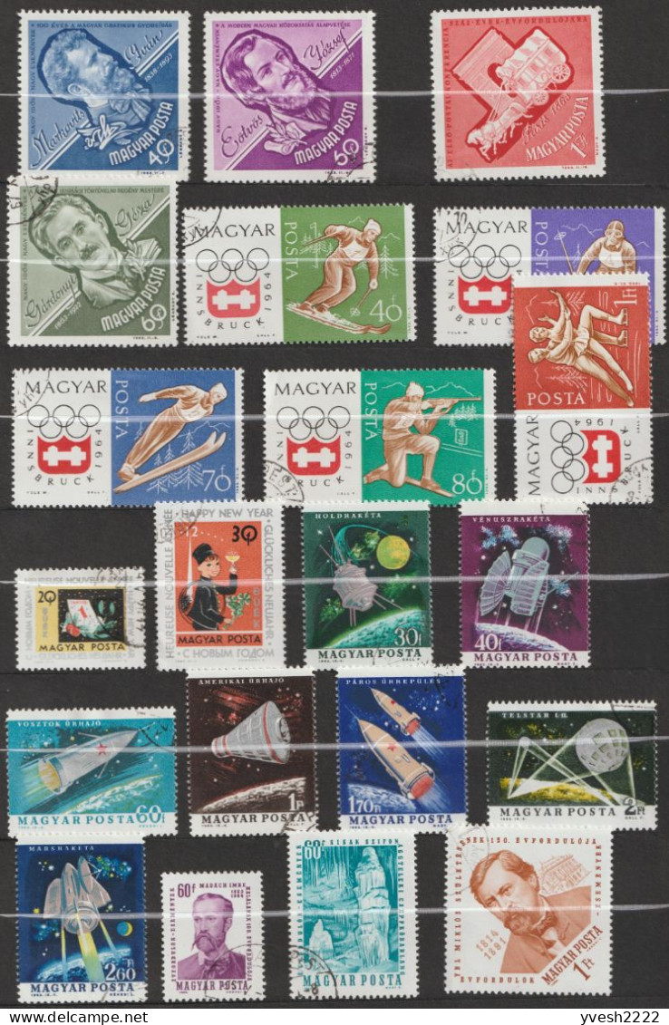 Hongrie, petit lot de timbres oblitérés. 20 scans