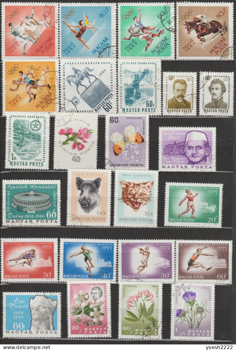 Hongrie, petit lot de timbres oblitérés. 20 scans