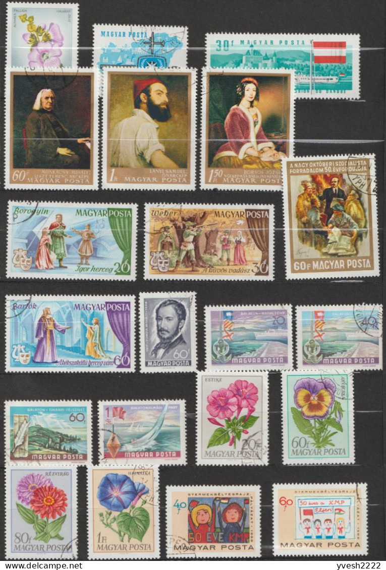 Hongrie, petit lot de timbres oblitérés. 20 scans