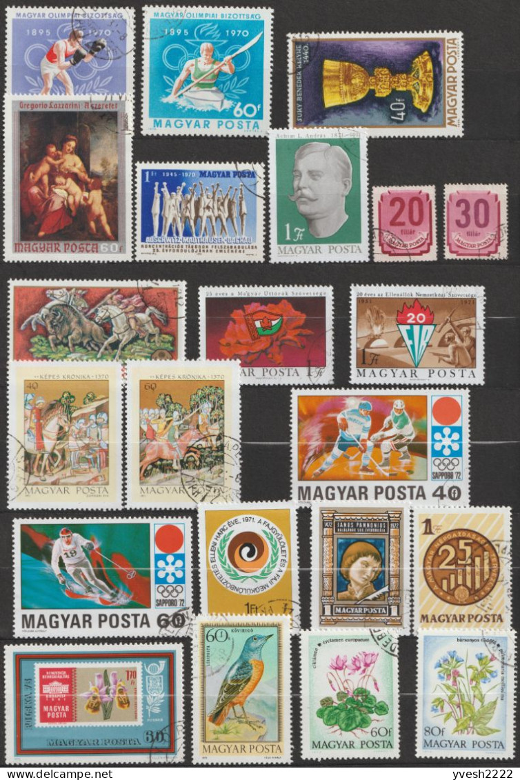 Hongrie, petit lot de timbres oblitérés. 20 scans