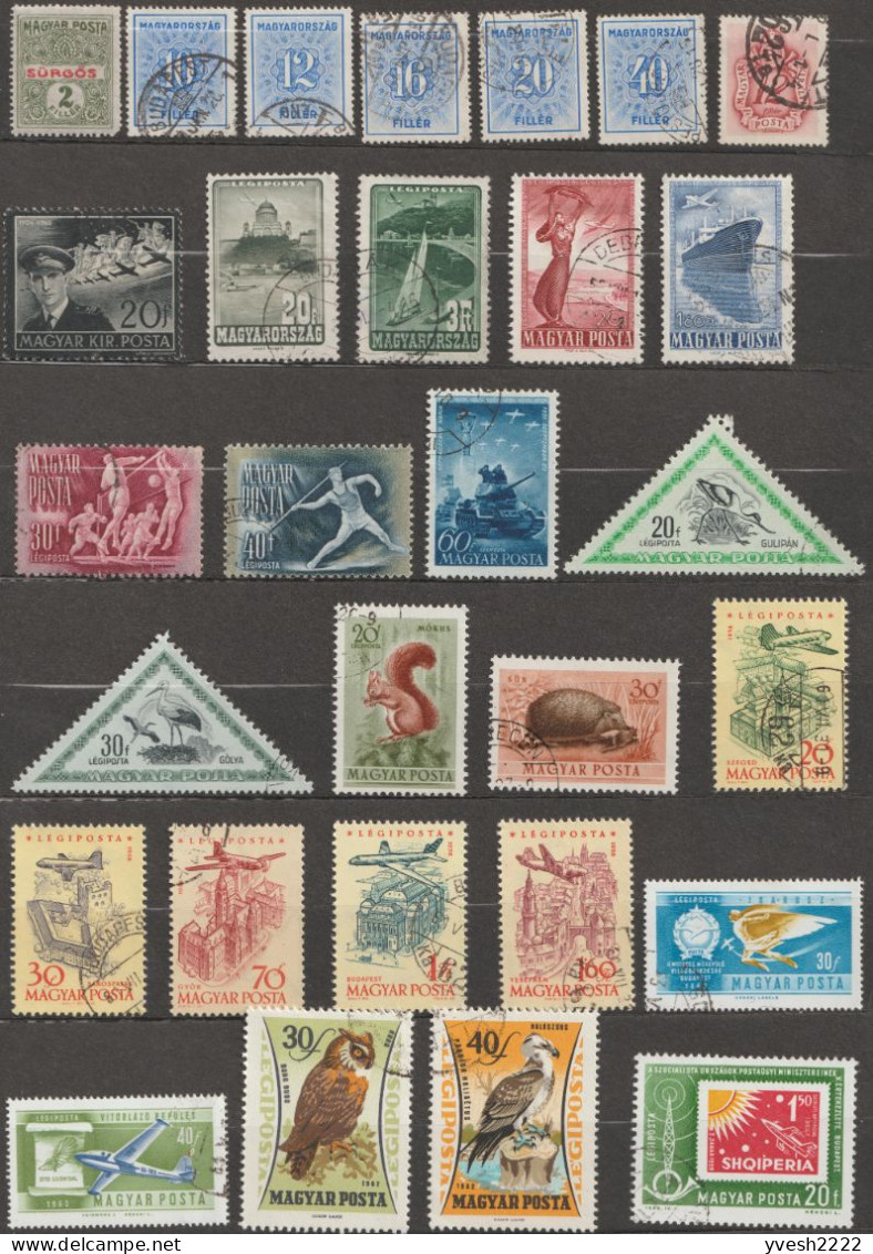 Hongrie, petit lot de timbres oblitérés. 20 scans