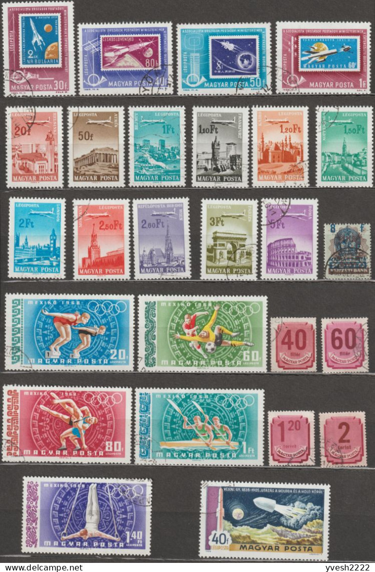 Hongrie, petit lot de timbres oblitérés. 20 scans