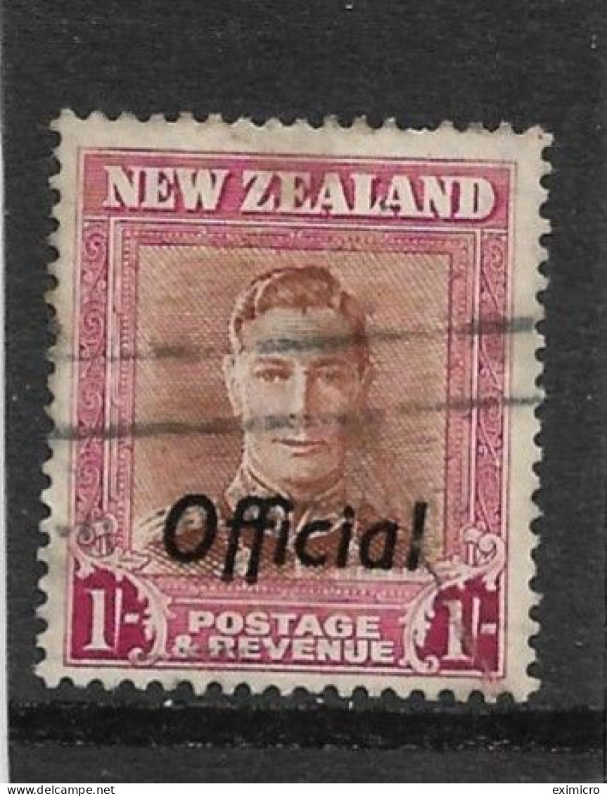 NEW ZEALAND 1951 1s OFFICIAL SG O157b WATERMARK UPRIGHT PLATE 2  FINE USED Cat £8 - Service