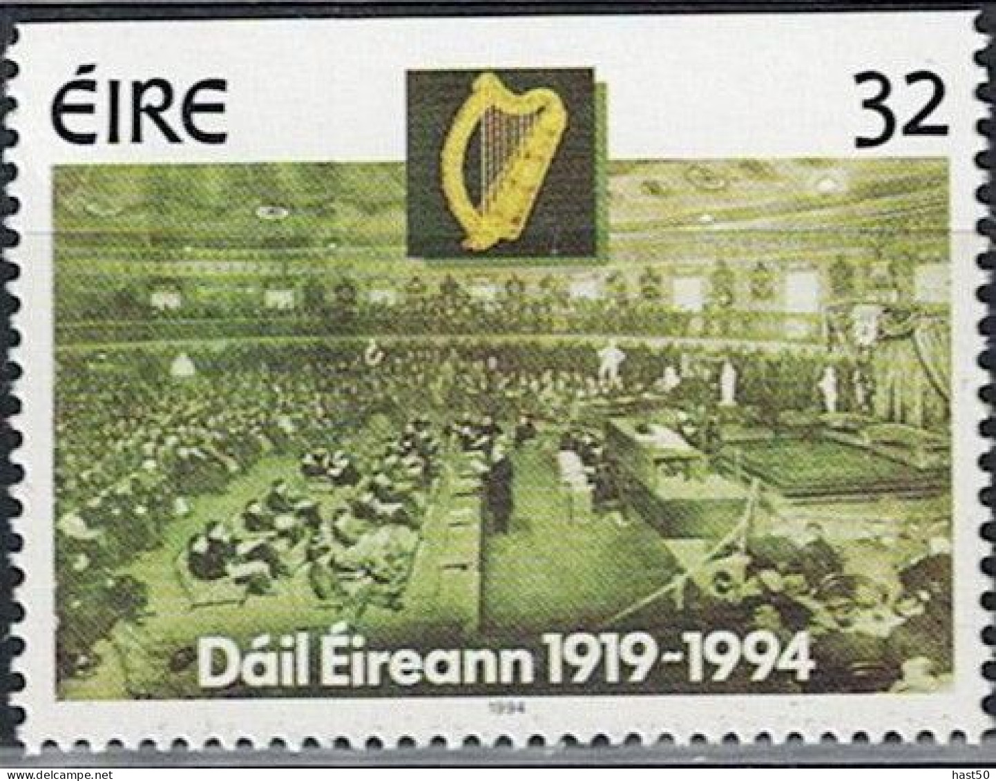 Irland Ireland Irlande - 75 Jahre Dáil Éireann (Irisches Parlament) (MiNr: 853 Do) 1994 - Postfrisch ** MNH - Neufs
