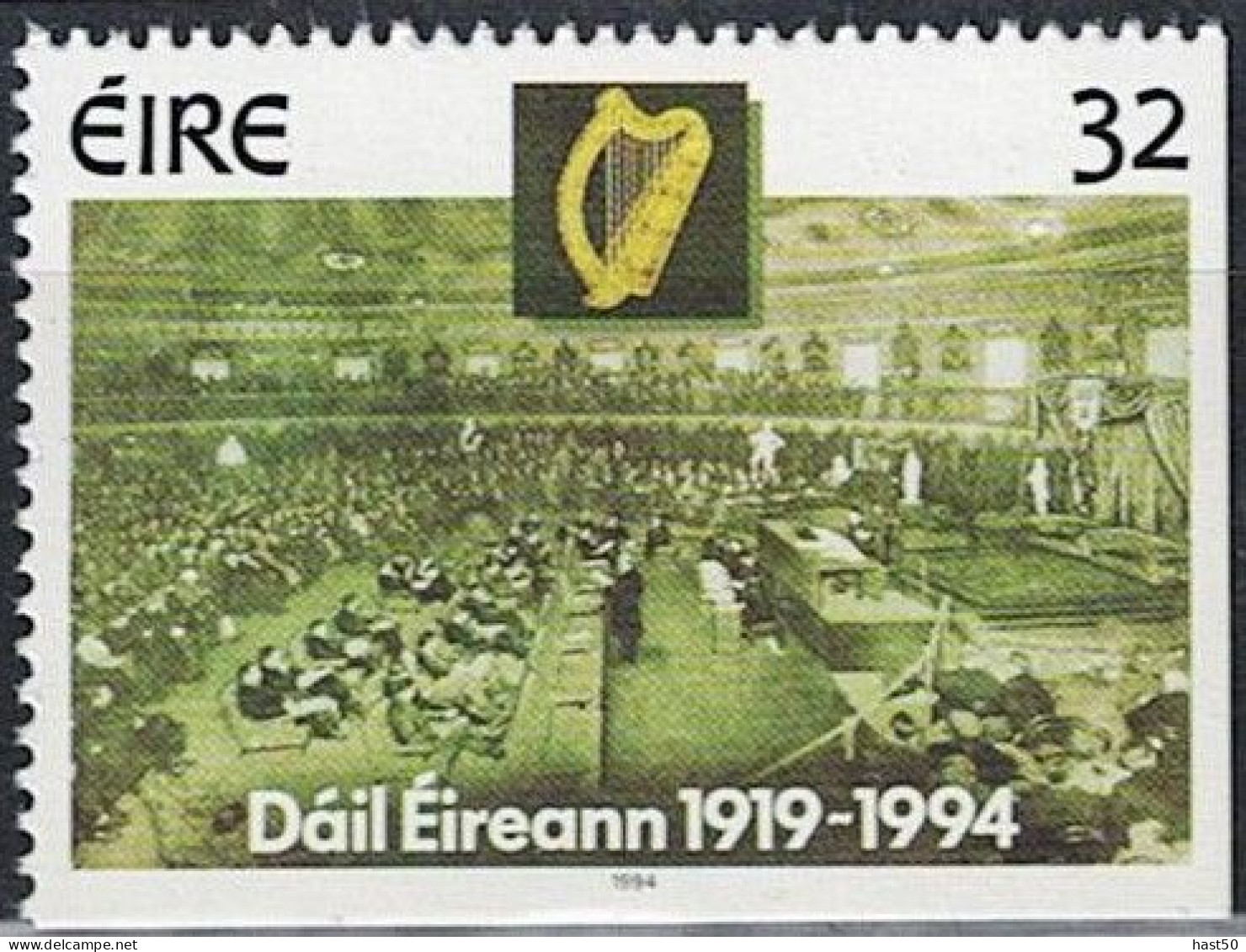 Irland Ireland Irlande - 75 Jahre Dáil Éireann (Irisches Parlament) (MiNr: 853 E) 1994 - Postfrisch ** MNH - Neufs