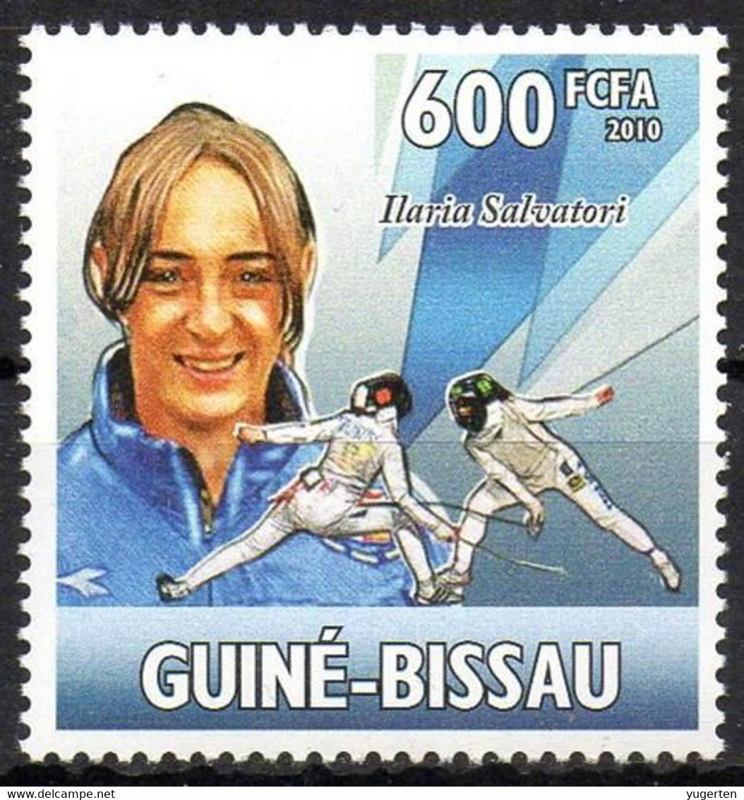 GUINEA-BISSAU 2010 - 1v - MNH - Fencing - Ilaria Salvatori - Italy - Escrime Esgrima Scherma Fechten ограждение 击剑 - Schermen