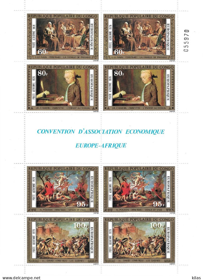 CONGO 1976 Europa- Afrique  MNH - Nuovi