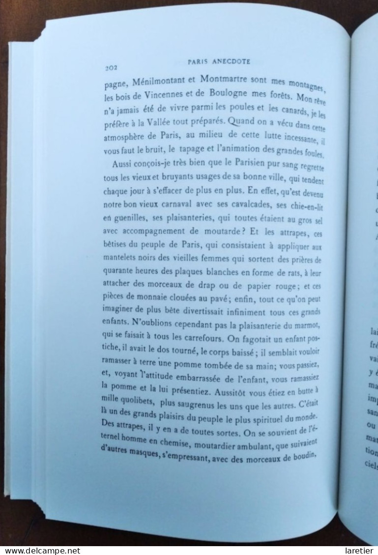 PARIS ANECDOTE par Alexandre Privat d'Anglemont - Réédition Les Editions de Paris (1984)