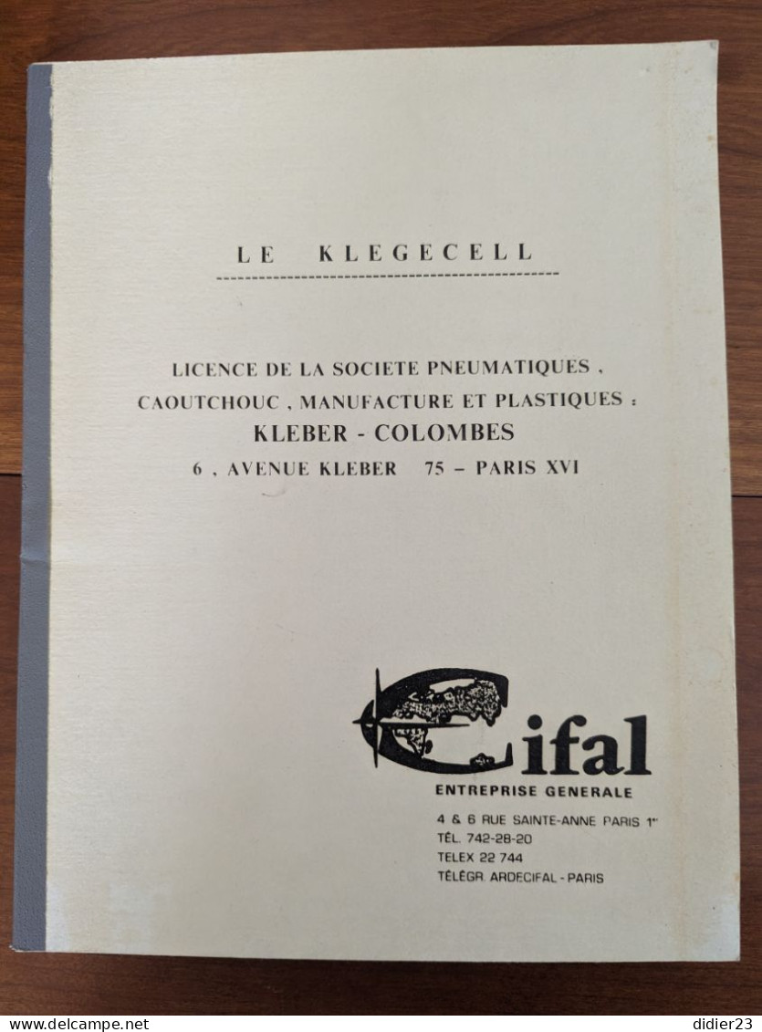 Documents RARE  Année 60 KLEBER COLOMBES STE CIFAL FONTENAY Aux ROSES CAMION TREDION MORBIHAN CARROSSIER SAVIEM - Aviation