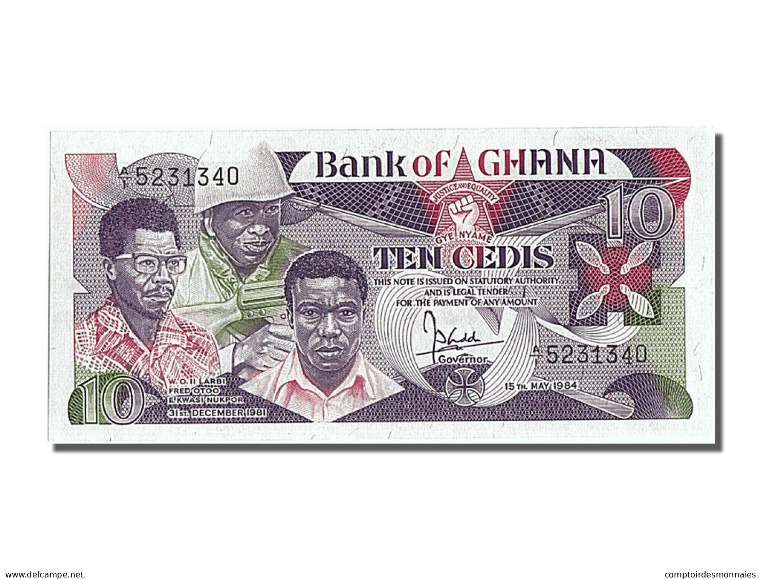 Billet, Ghana, 10 Cedis, 1984, 1984-05-15, NEUF - Ghana