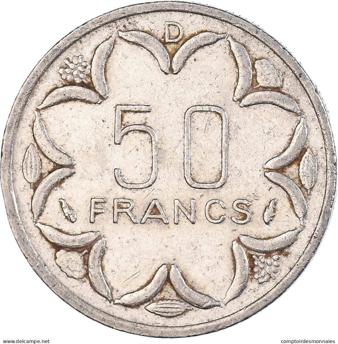 Monnaie, États De L'Afrique Centrale, 50 Francs, 1976 - República Centroafricana