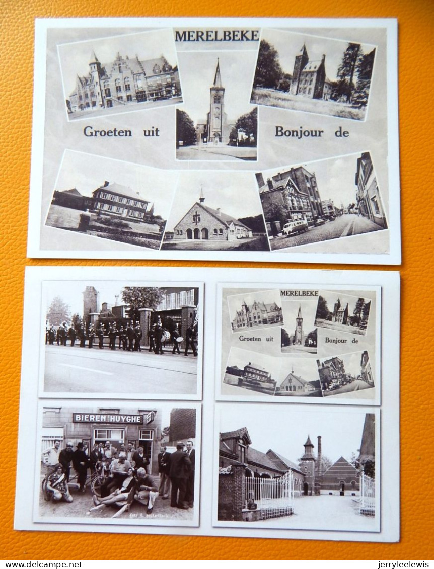 MERELBEKE -  2 POSTKAARTEN : Multiview - Merelbeke