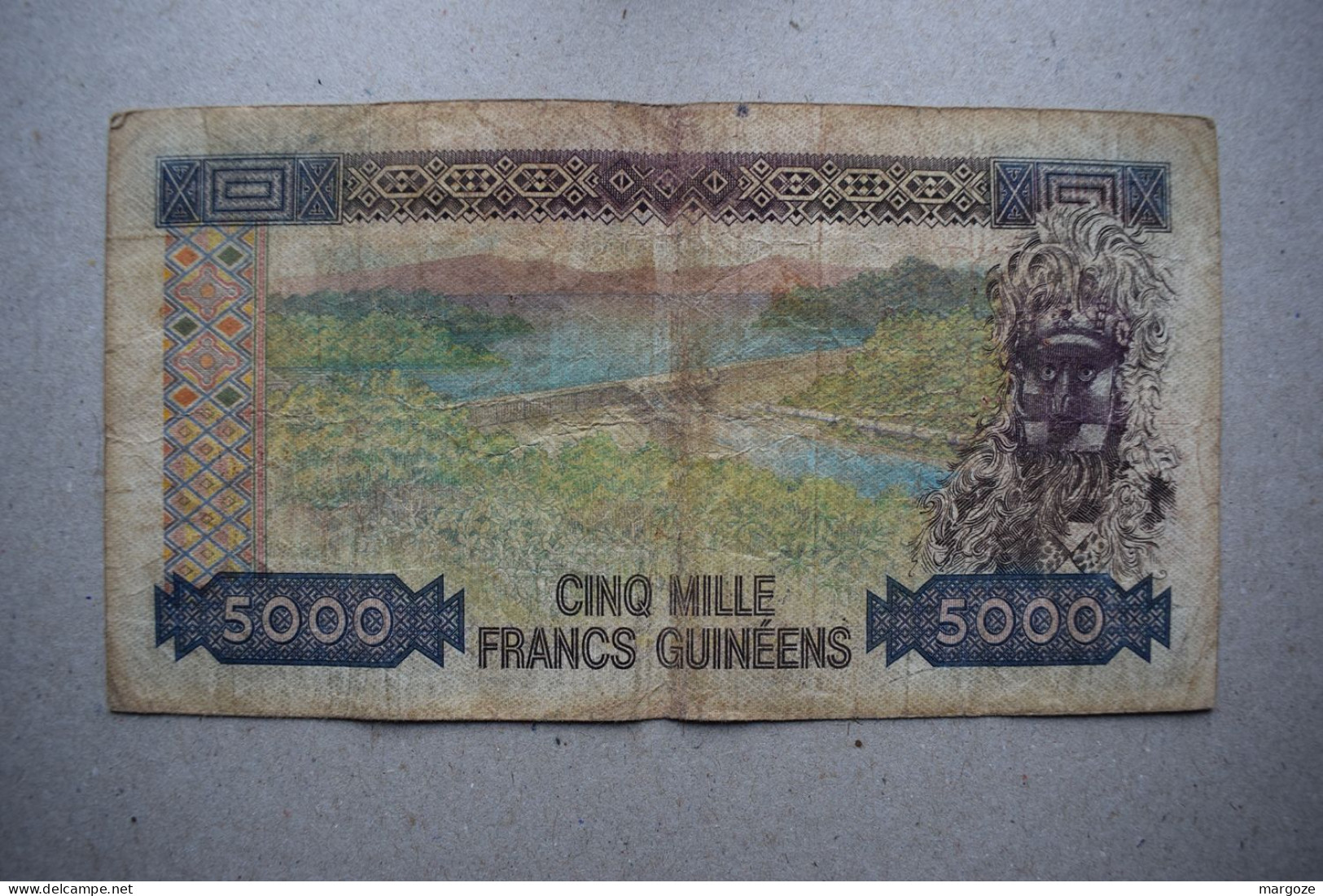 lot 7 billets 5000 francs Guinée GUINEA 1985 P33a