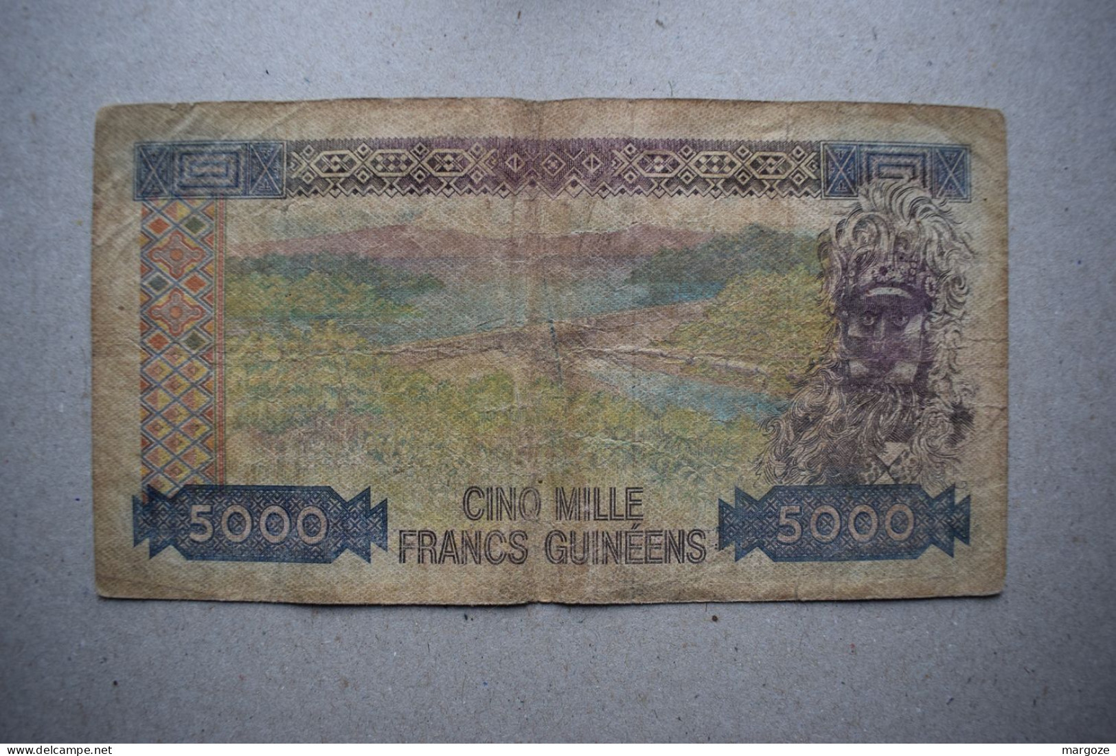 lot 7 billets 5000 francs Guinée GUINEA 1985 P33a