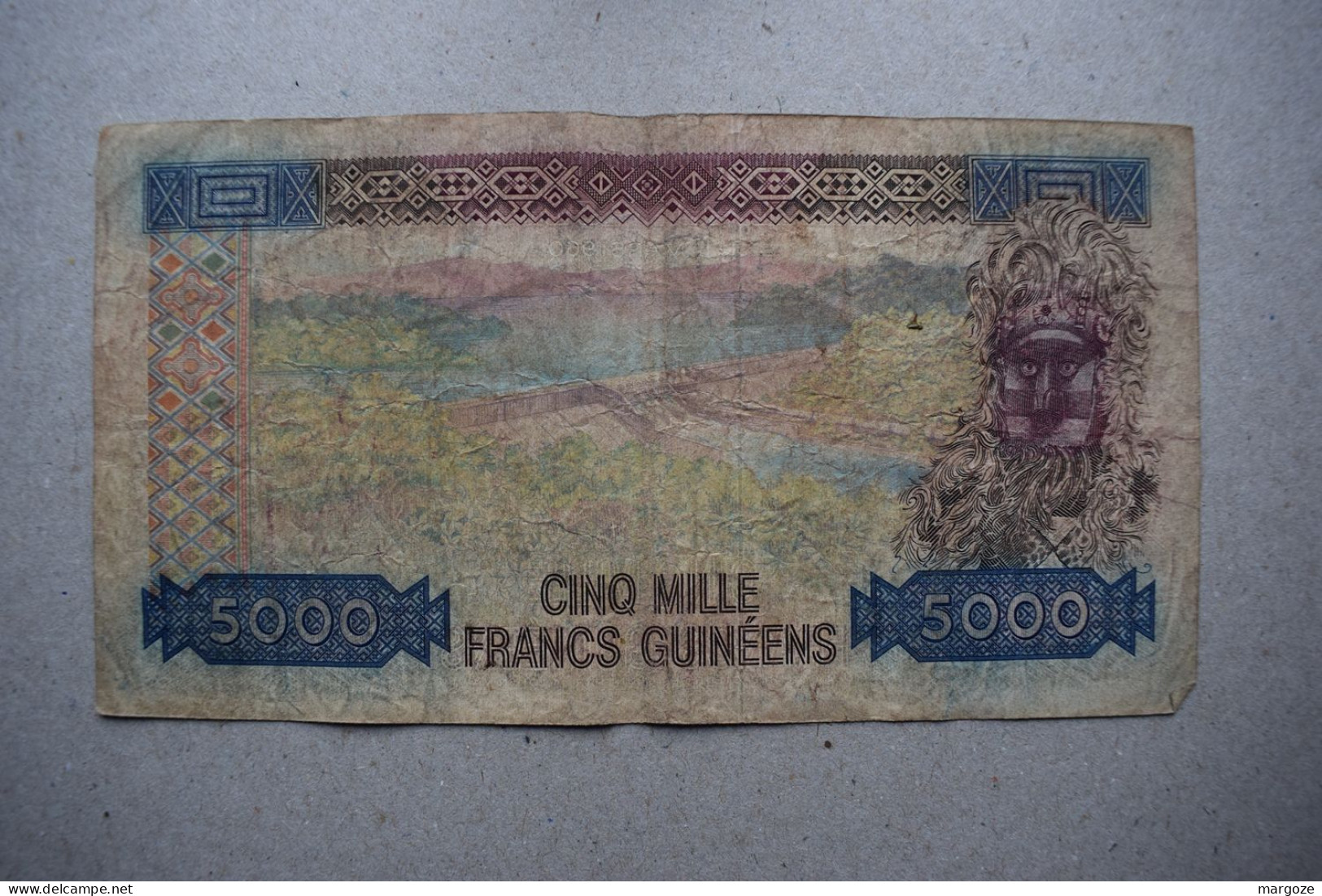 lot 7 billets 5000 francs Guinée GUINEA 1985 P33a