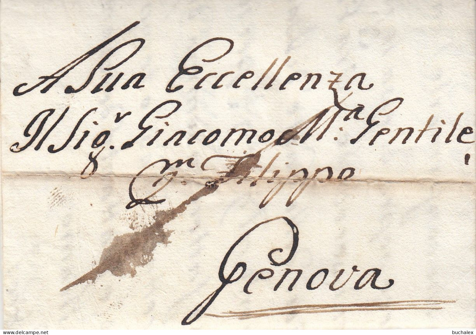 Österreich Vollständiger Vorphilabrief Aus Dem Jahr 1759 Von Wien Nach Genova - ...-1850 Préphilatélie