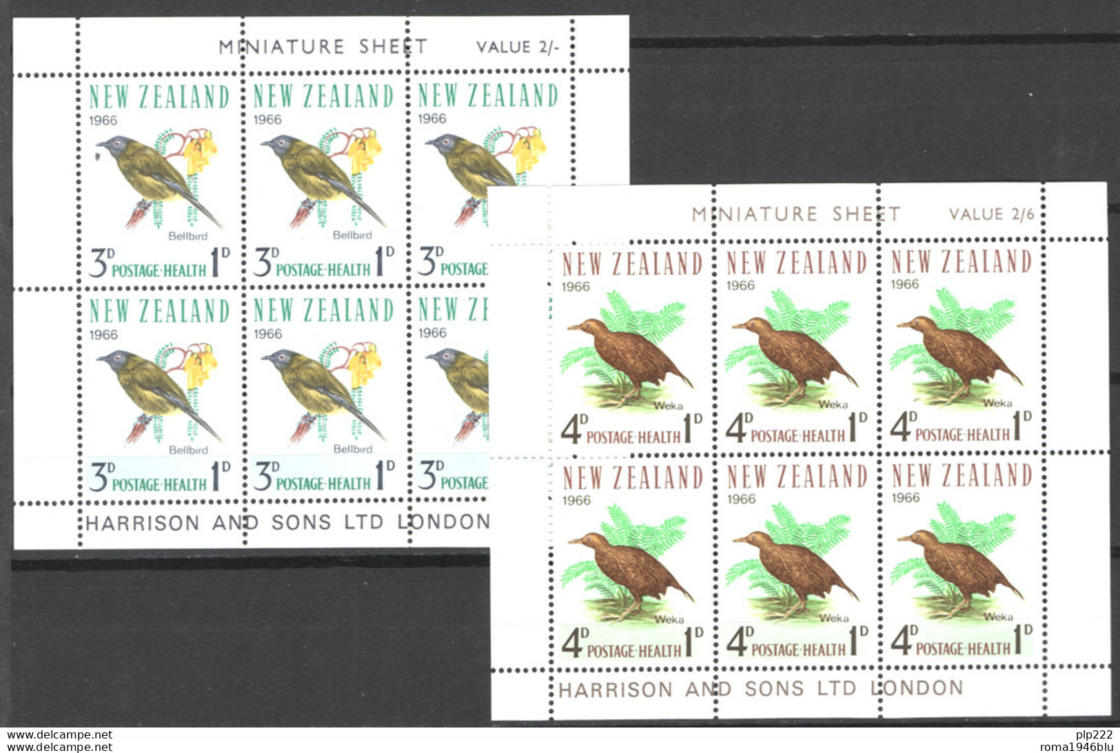 Nuova Zelanda 1966 Y.T.BF19/20 **/MNH VF - Blocks & Kleinbögen