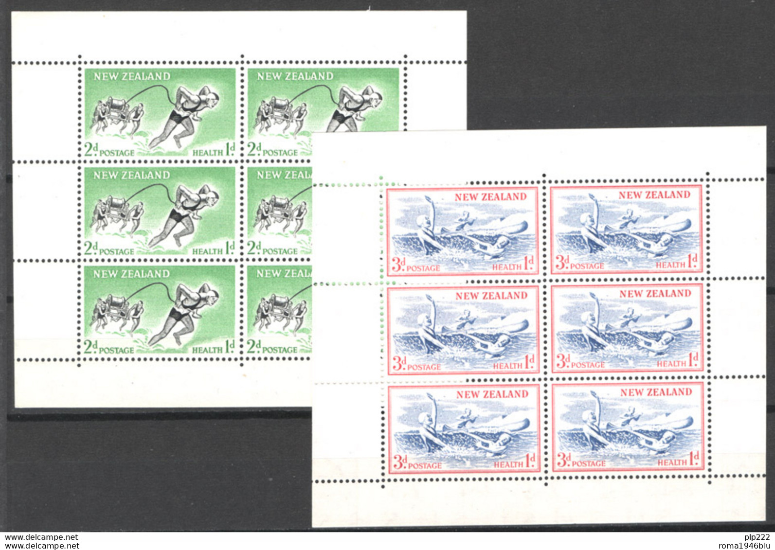 Nuova Zelanda 1957 Y.T.BF1/2 **/MNH VF - Blocks & Sheetlets