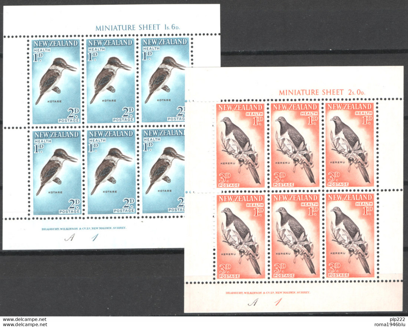 Nuova Zelanda 1960 Y.T.BF7/8 */MH VF - Blocs-feuillets