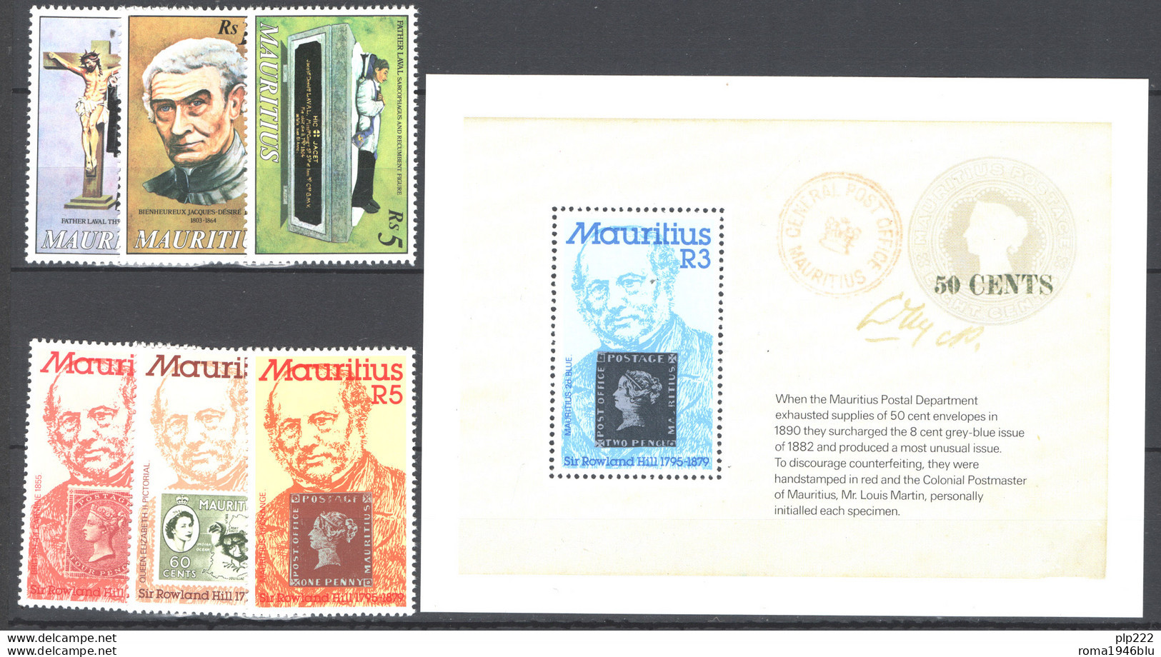 Mauritius 1979 Y.T.487/89,493/95+BF11 **/MNH VF - Maurice (1968-...)