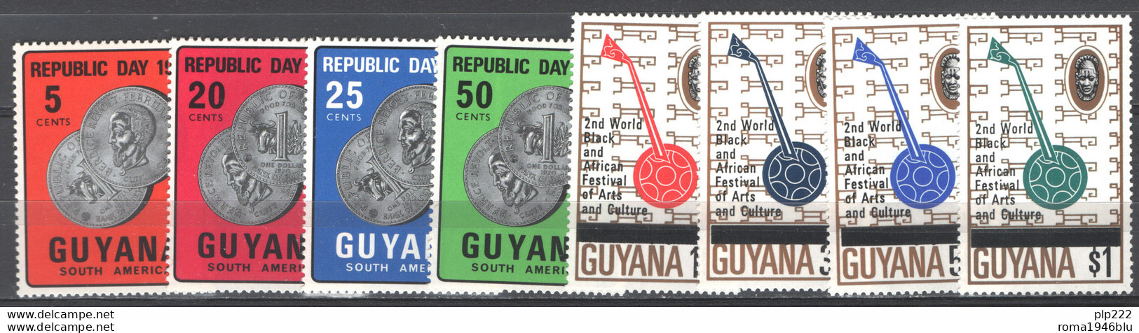 Guyana 1972/77 Y.T.390/93,493/96 **/MNH VF - British Guiana (...-1966)