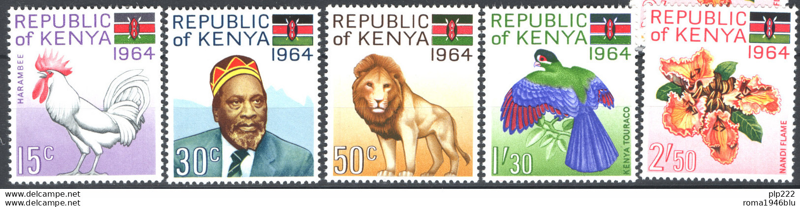 Kenya 1964 Y.T.15/19 **/MNH VF - Kenya (1963-...)