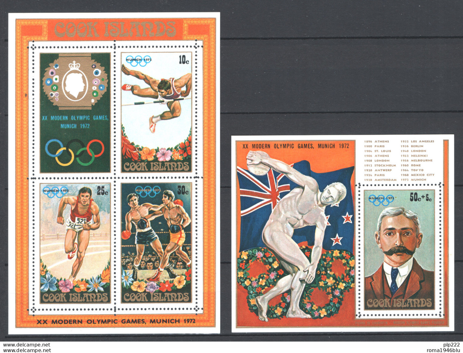 Cook 1972 Y.T.BF15/16 **/MNH VF - Cook Islands