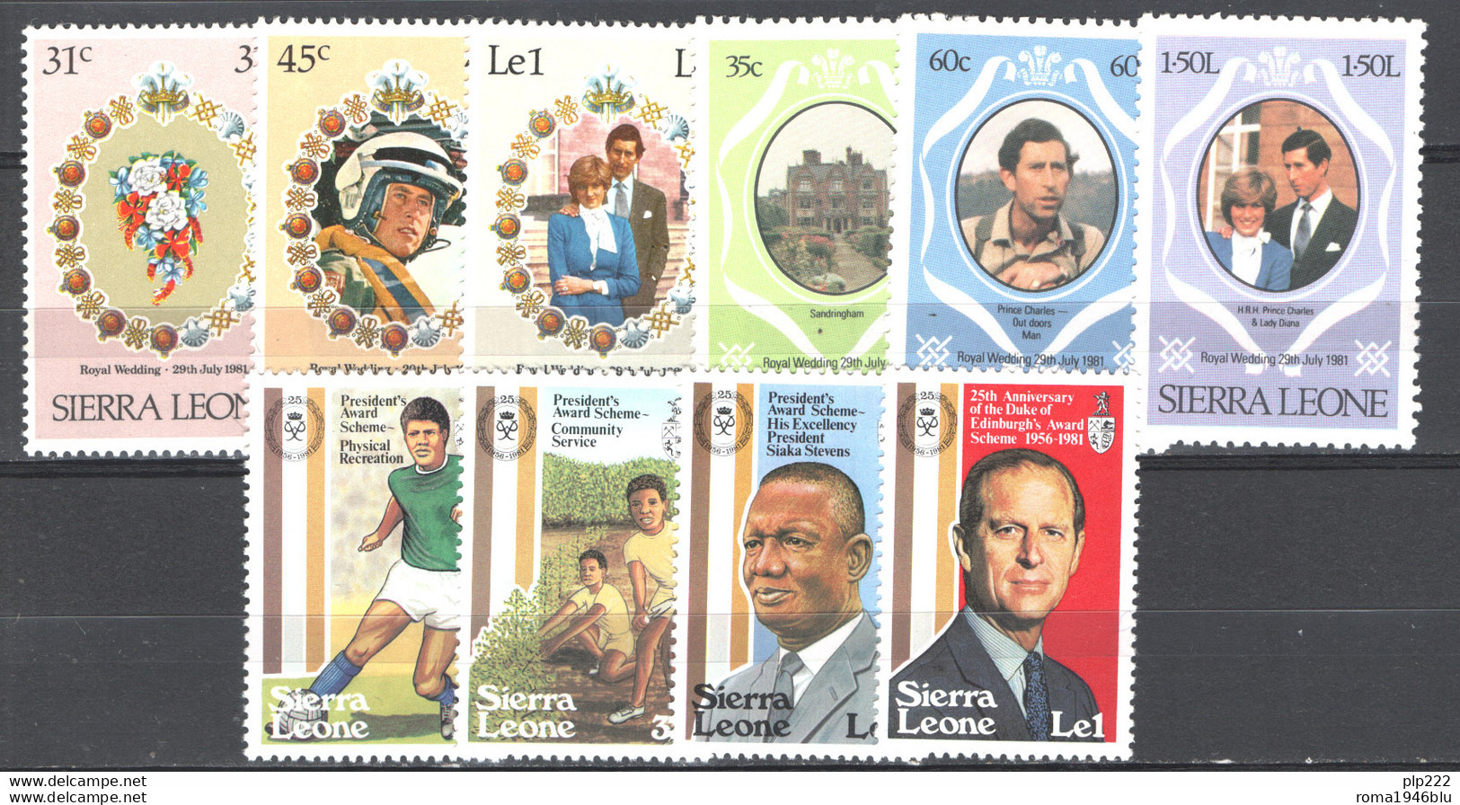 Sierra Leone 1981 Y.T.472/77,482/85 **/MNH VF - Sierra Leone (1961-...)