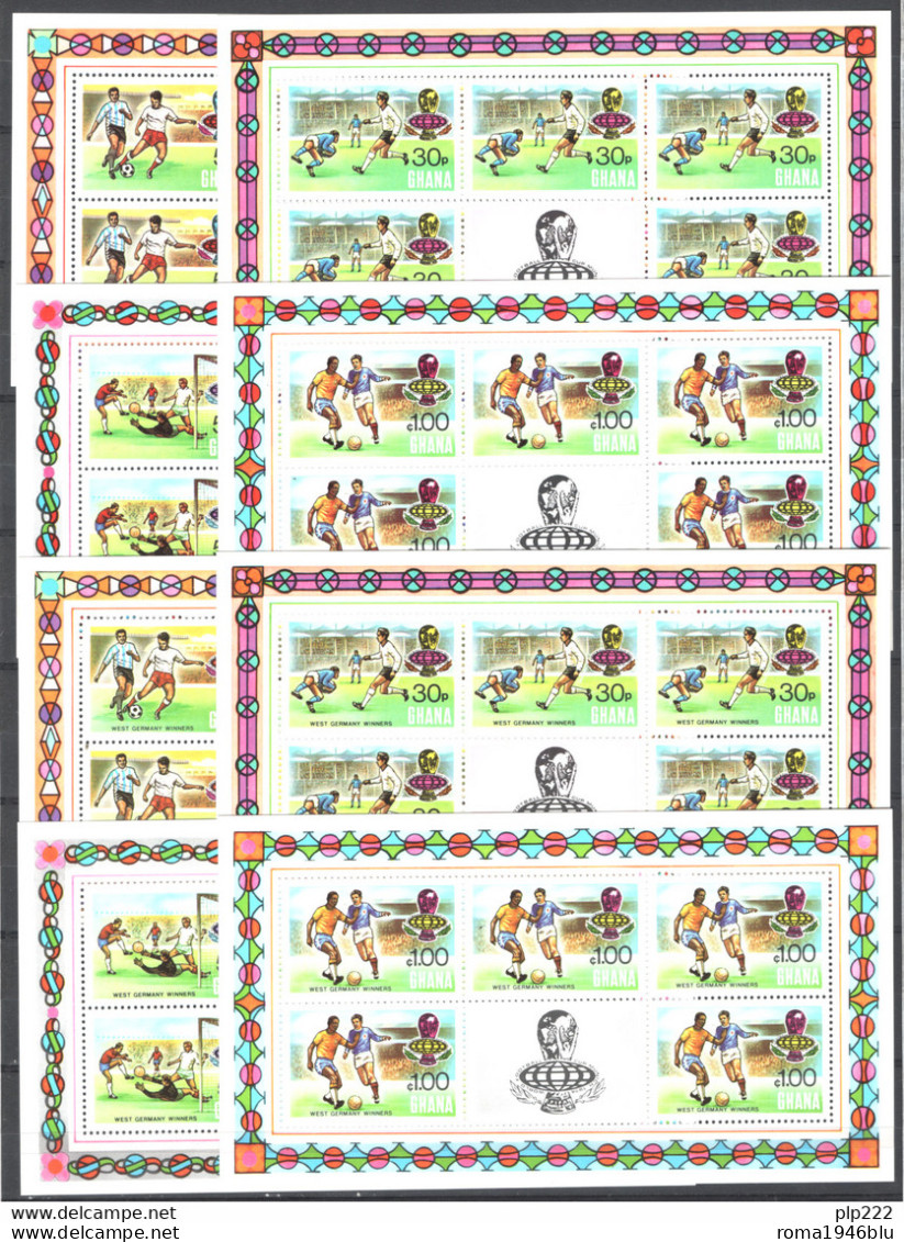 Ghana 1974 Y.T.503/06,520/23  Minisheet Of 5  */MLH VF - Ghana (1957-...)