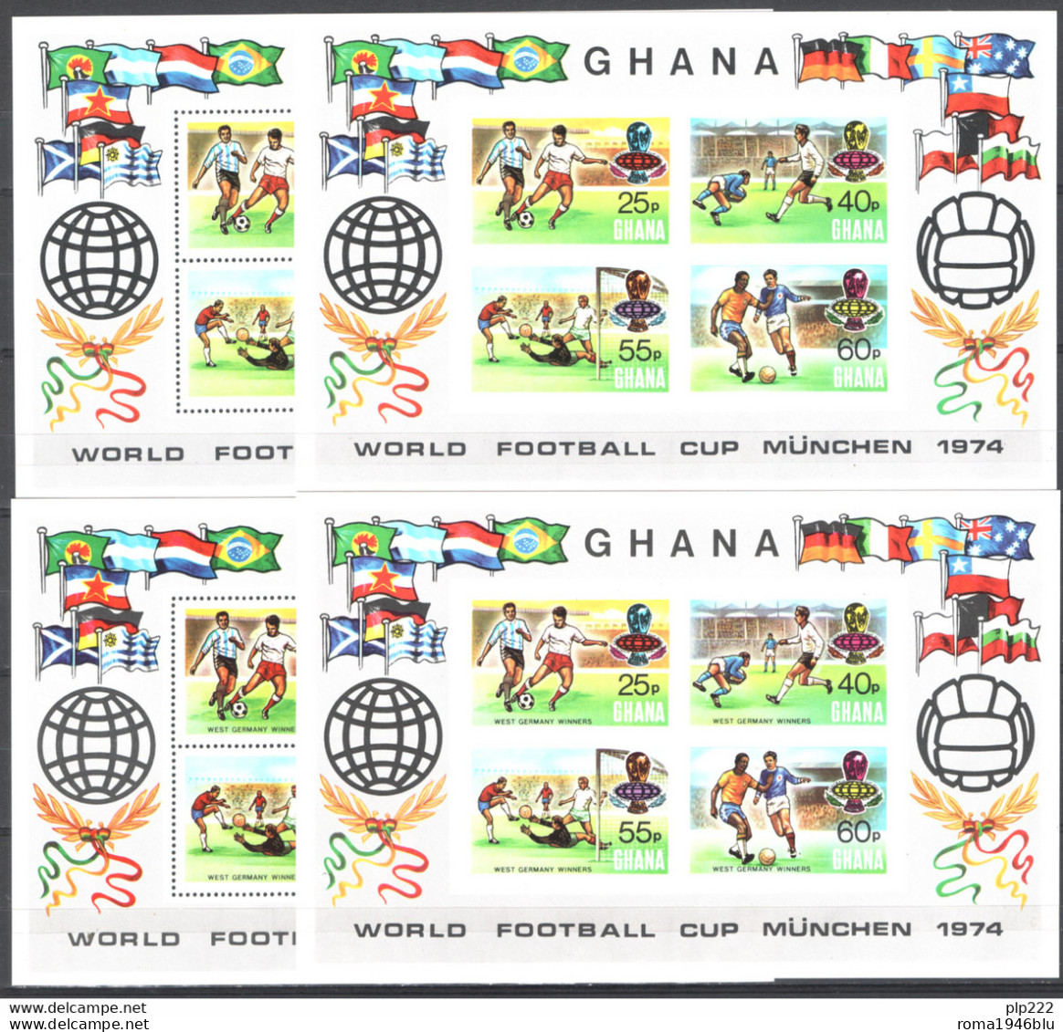 Ghana 1974 Y.T.BF55/56 Perf+ Not Perf  */MH VF - Ghana (1957-...)