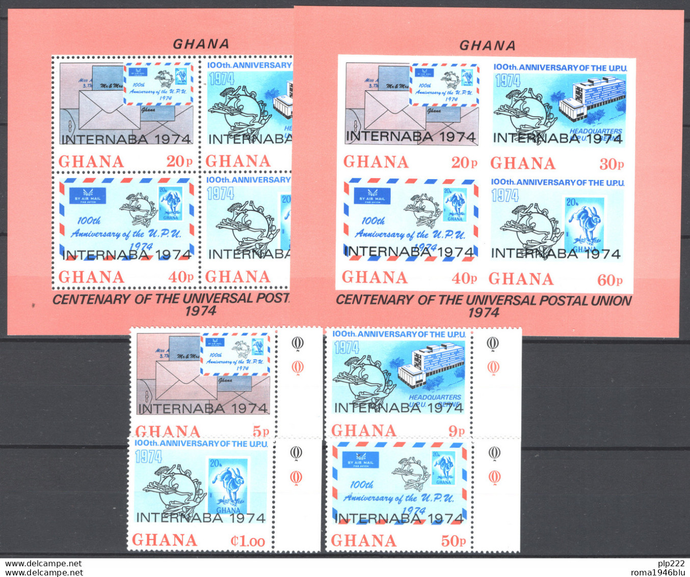 Ghana 1974 Y.T.499/502 + BF54 Perf+not Perf **/MNH VF - Ghana (1957-...)