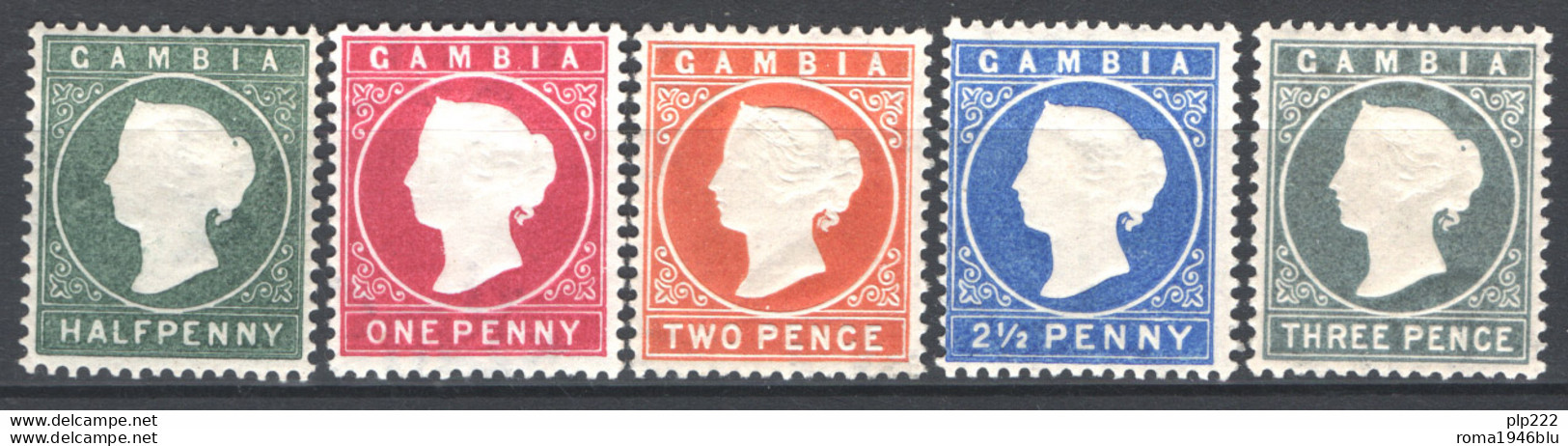 Gambia 1886 Y.T.12/16 */MH VF/F - Gambia (...-1964)