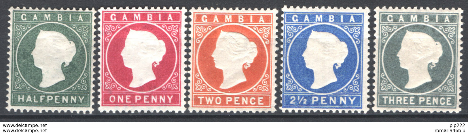 Gambia 1886 Y.T.12/16 */MH VF/F - Gambie (...-1964)