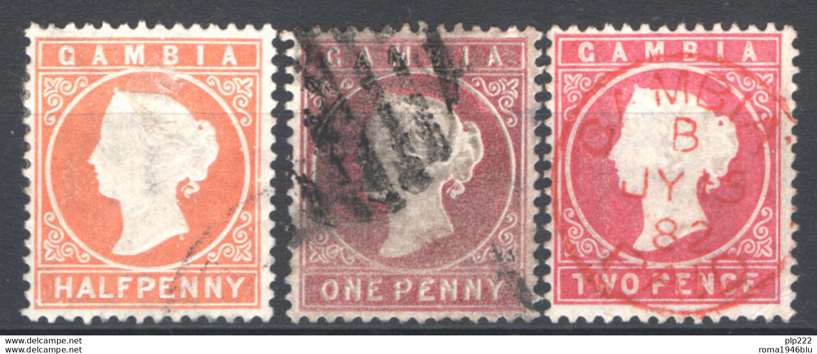 Gambia 1880 Y.T.5/7 O/Used VF/F - Gambia (...-1964)