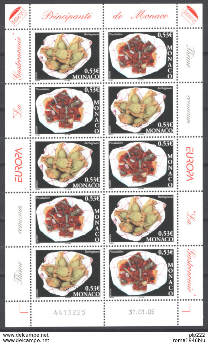 Monaco 2005 Unif.2507/08 Minisheet **/MNH VF - Blocks & Kleinbögen