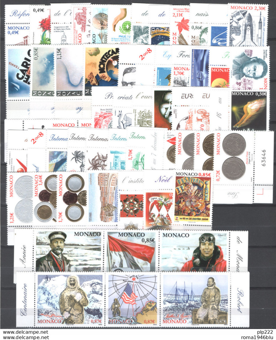 Monaco 2008 Annata Quasi Completa / Almost Complete Year Set **/MNH VF - Full Years