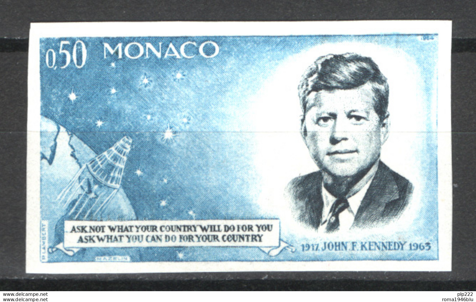 Monaco 1964 Kennedy Unif. 658 ND **/MNH VF - Unused Stamps