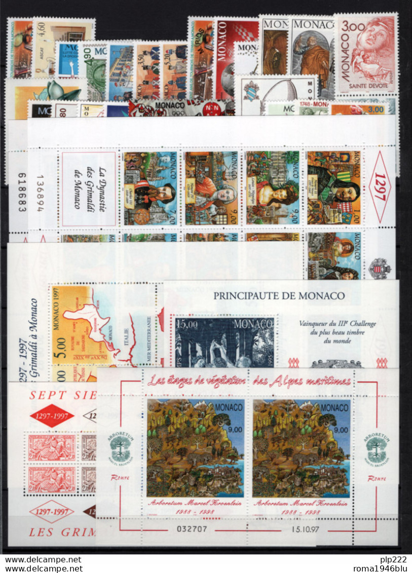 Monaco 1997 Annata Completa / Complete Year Set **/MNH VF - Komplette Jahrgänge